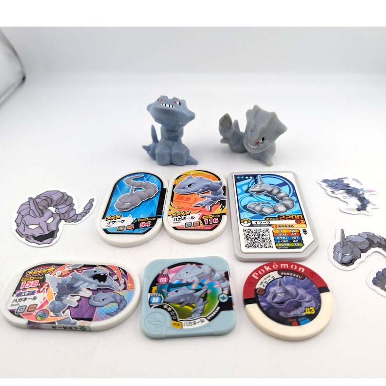 Figuras de juguetes Onix Steelix Lote Tomy Bandai Pokemon Center imagen 1