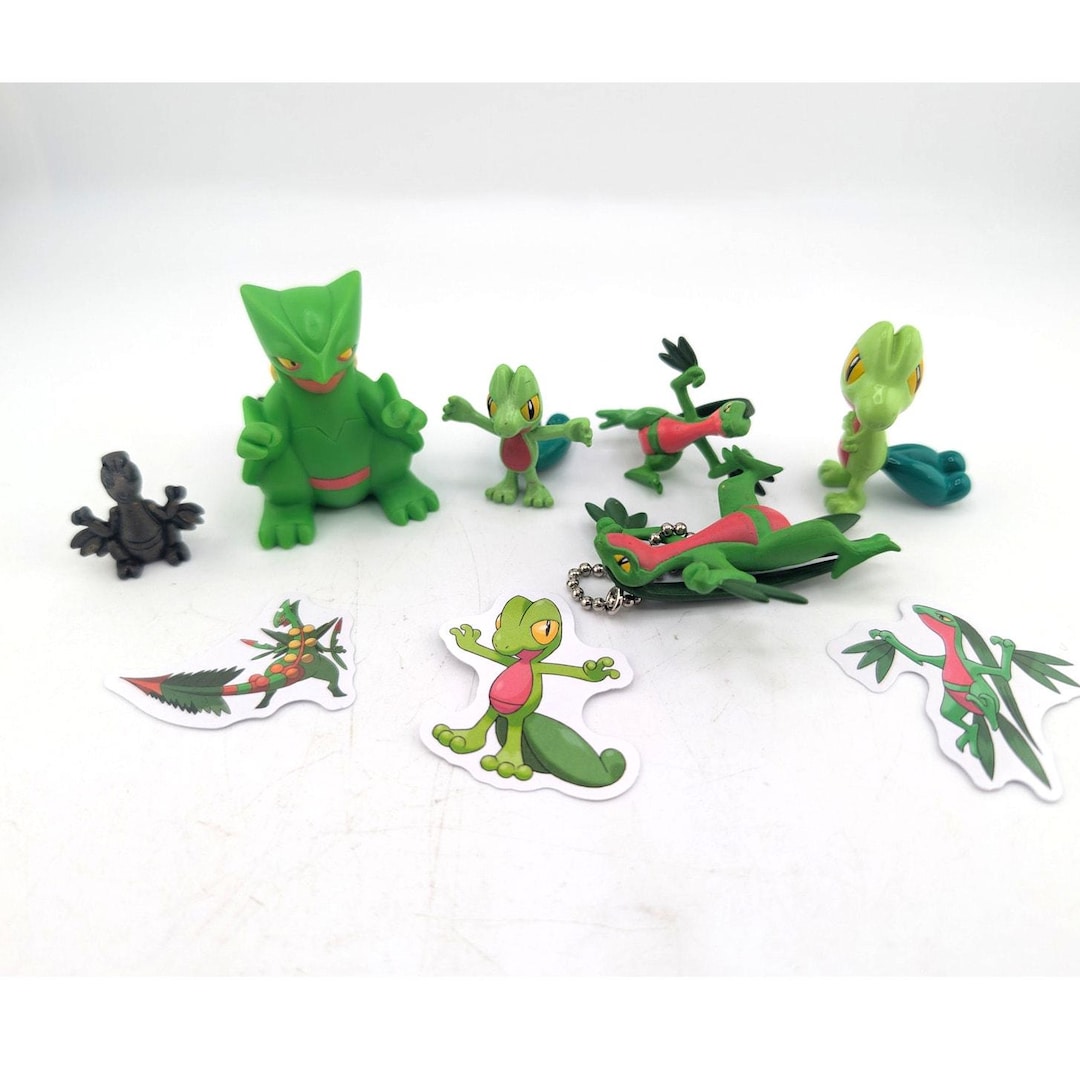 Treecko Toy Treecko Grovyle Sceptile Lot Figures Pokemon Center Tomy Bandai Finger ...