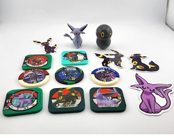 Umbreon Espeon Lot Figures Pokemon Center Bandai Tomy Toys Bundle Coins Battrio Tretta