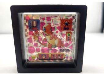 Charmander Lv 26 Amada Japanese Sticker Holo Pokemon 1997 + CASE