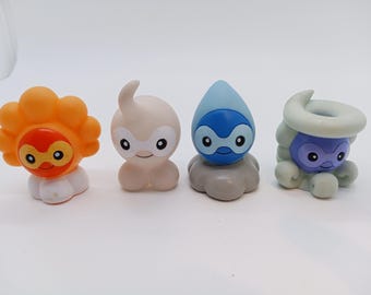Castforms Finger Puppet figures Bandai Pokemon toys vintage