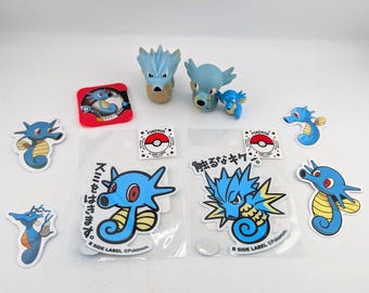 Horsea Seadra Kingdra Pokemon figures Lot Bundle Tomy Bandai B Side