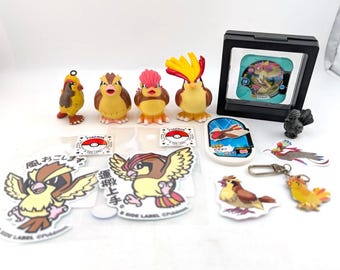 Pidgey Pidgeotto Pidgeot Lot cijfers Tomy Bandai Battrio Toys Vingerpop jaren 90 vintage