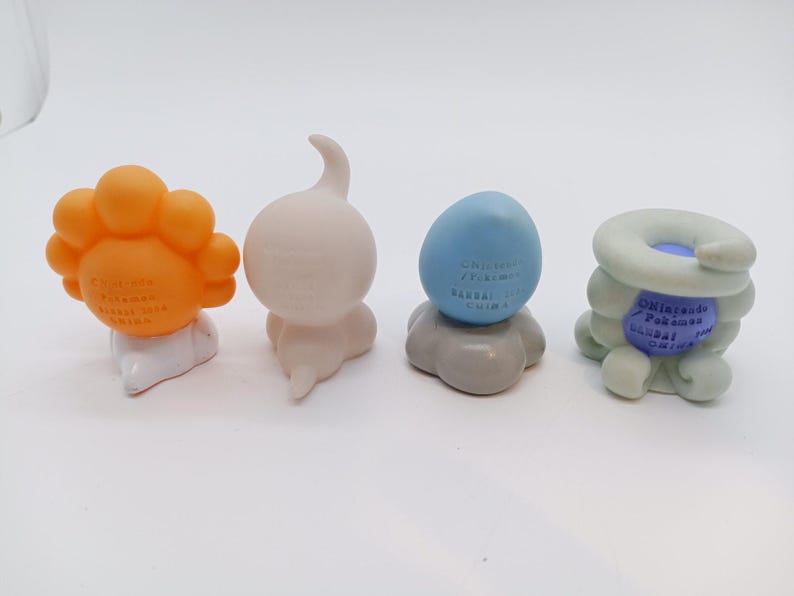 Castforms Finger Puppet figures Bandai Pokemon toys vintage image 2