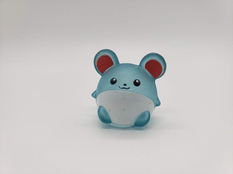 Figura de Pokémon Marill transparente, estilo vintage, de Bandai imagen 1