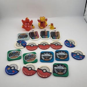 Magby Magmar Magmortar Lot Figures Pokemon Center Tomy Bandai Toys Coins Tokens Battrio image 4