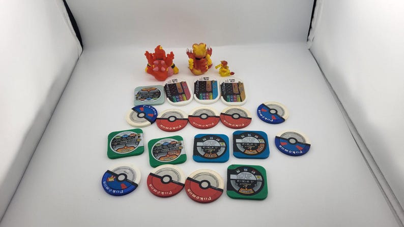 Magby Magmar Magmortar Lot Figures Pokemon Center Tomy Bandai Toys Coins Tokens Battrio image 4