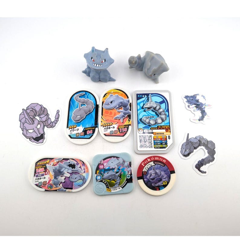 Figuras de juguetes Onix Steelix Lote Tomy Bandai Pokemon Center imagen 2