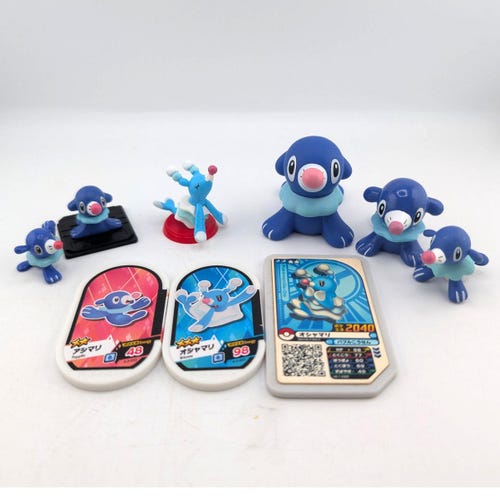Popplio Brionne Lot Figuren Pokemon Center Bandai Tomy Fingerpuppe Spielzeug Bundle