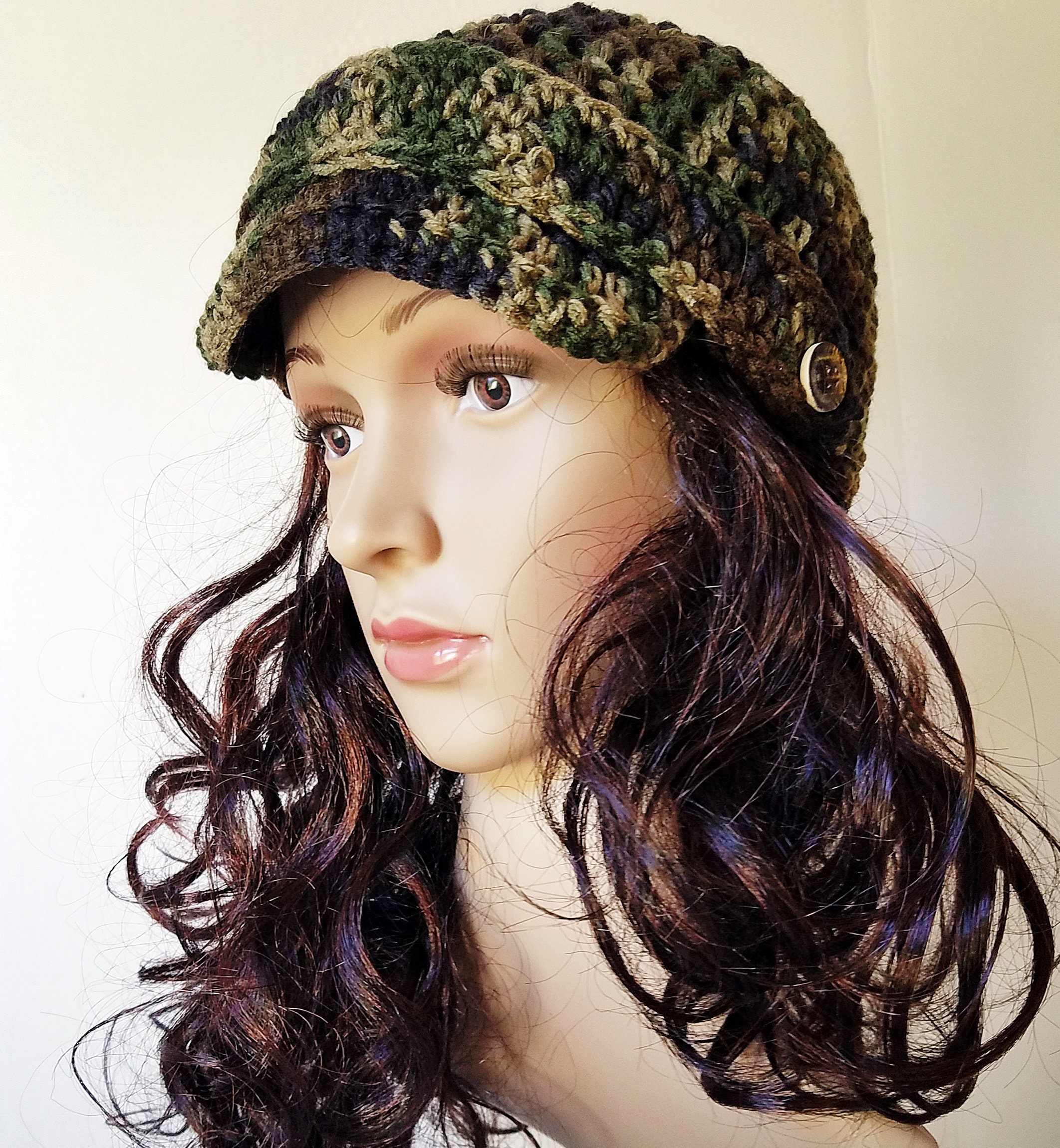 Camo Hat Women Camo Set Camo Cowl Newsboy Hat for Women Etsy