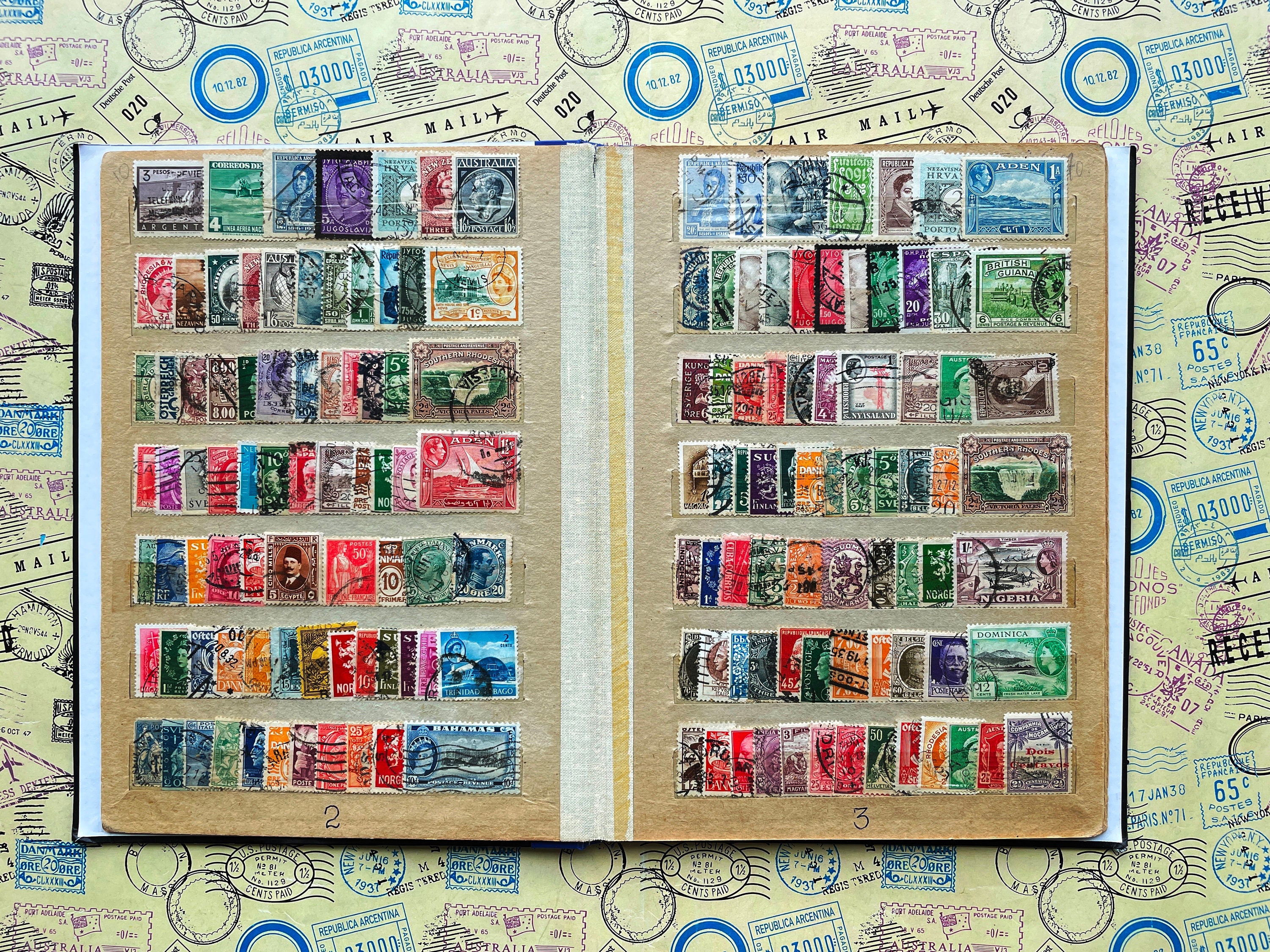 Mini Stamp Collection Kit/album, Holds 150-300 Stamps 
