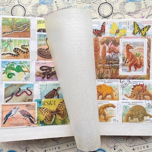 Álbum de sellos de flora y fauna: más de 200 sellos vintage coloridos: caballos, dinosaurios, gatos, flores, peces, hongos: colección mundial