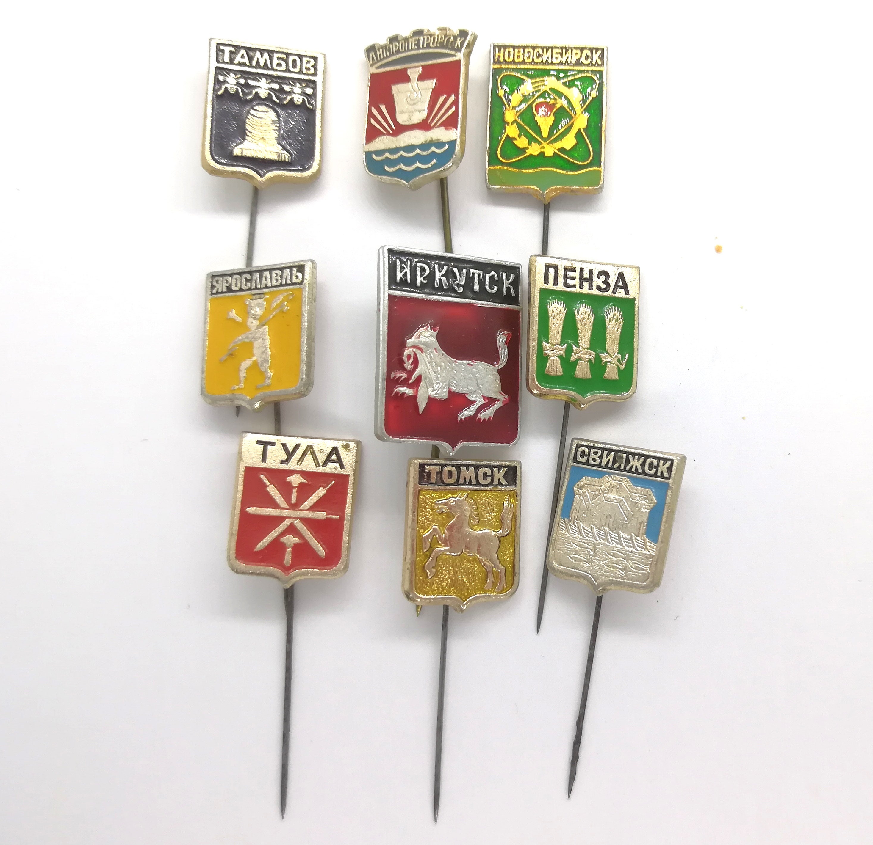 ヴィンテージイタリア都市エンブレム 8枚セット