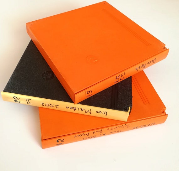 Plastic Box for 7'' Reel to Reel Spool, 1/4 Tape, Set of 3 Used