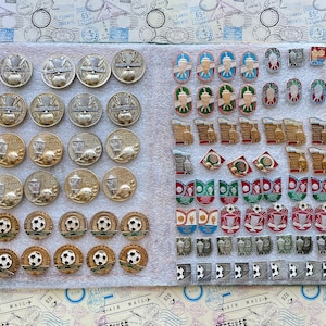 Dynamo Kyiv Football Pins Collection #1 – Over 80 Rare Badges with Duplicates | Colorful Pins Celebrating the Club and European Cups