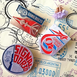 Signal DDR, Defense and Technical Society of the GDR, Komsomol, Set of 3 Original DDR badges, Rocket, Youth Unions, Collectible Badges.