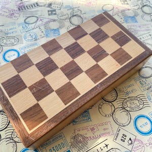 USSR chess set, Vintage Wooden chess board, Russian chess, Vintage board game, Original chess, Full Set - 20x20cm, Retro Russian Chess, 70s