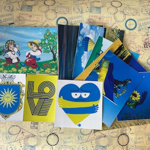 Ukrainian Stickers, Set of 15 Big Film Sticker, Patriotic Sticker, Amazing Stickers to stand with Ukraine, Art,Ukrainian Flag,Ukrainian shop