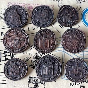 Ancient Novgorod, Towers, Palaces, Vintage Pin Badges, Set of 9 Old Badges, Collectible Pins, Russian City, Architecture, 80s