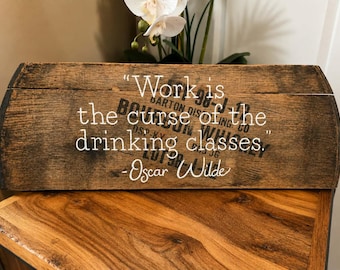 Cita de Oscar Wilde, regalo de barril de whisky