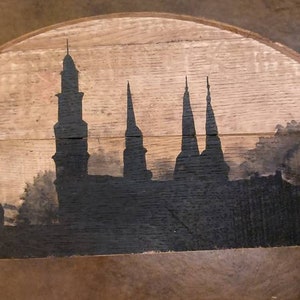 Friedrich Maryland Skyline, Bourbonfassmalerei, einzigartiges rustikales Dekor, Bargeschenk