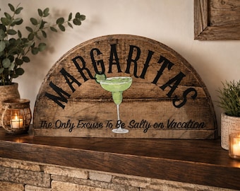 Cita sobre margaritas, pintura de barril de bourbon