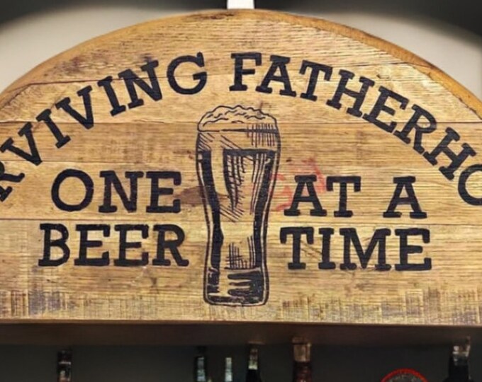 Bourbon barrel painting, Surviving Fatherhood one beer at a time