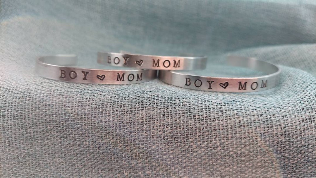 BOY MOM Bracelet, free Shipping Within United States, Mom Gift, Baby Shower Gift Etsy