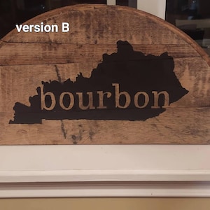 Kentucky Bourbon barrel head, Handmade Barrel art version B, unique rustic decor, bar gift