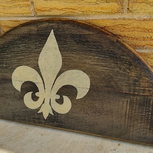 Décor de baril avec Fleur de Lys, peinture de rue de bourbon de la Nouvelle-Orléans, cadeau de bar