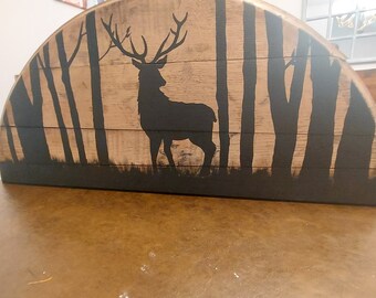 Barril de whisky de silueta de ciervo, decoración rústica única, regalo de cazador