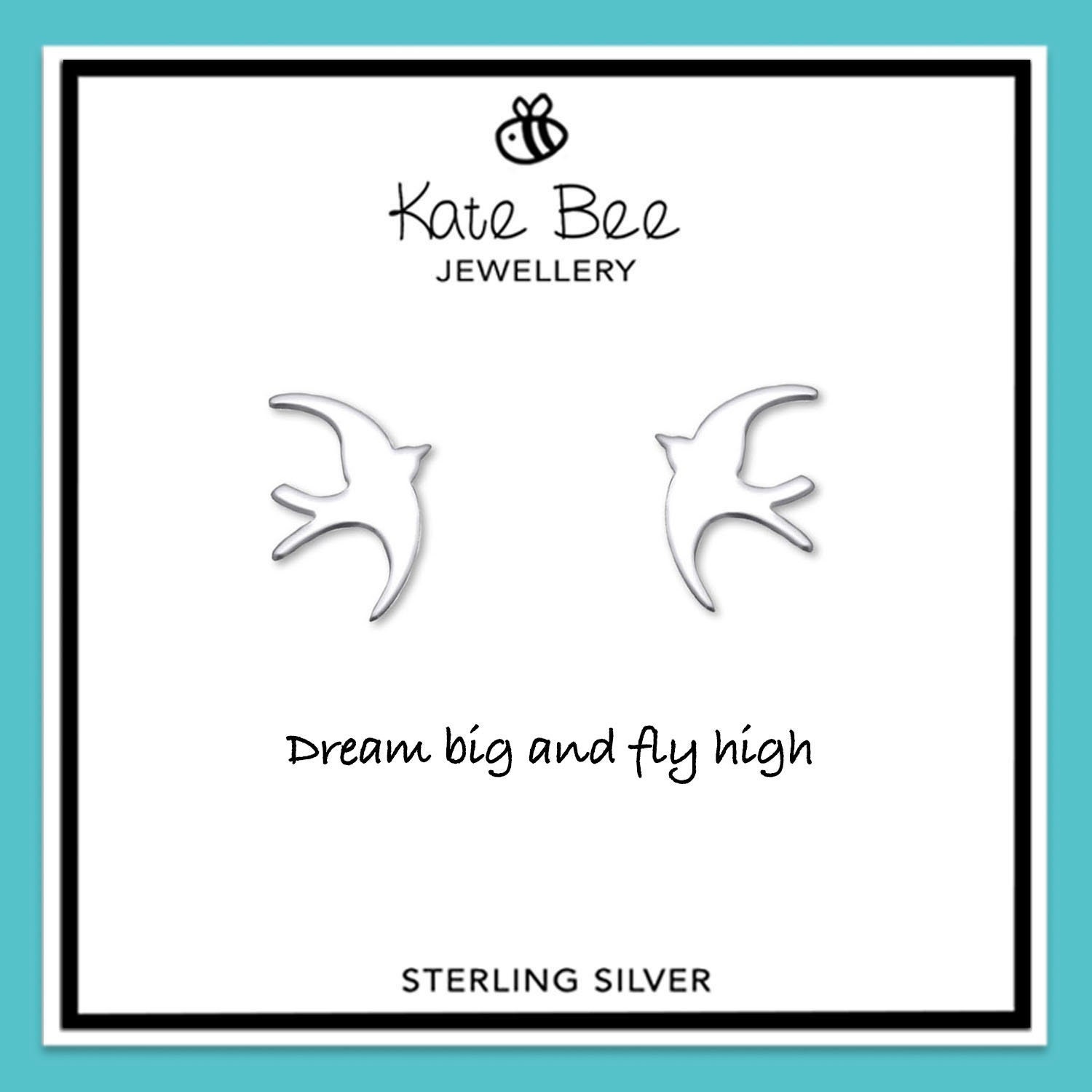 Buy Small Silver Swallow Earrings Sterling Silver Hypoallergenic