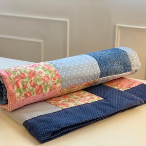 Baby patchwork quilt, Handmade in Spain, Baby Shower gift, playmat, pram blanket