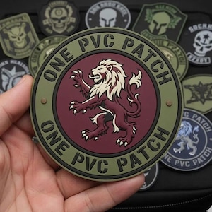 One Custom PVC Patch, Hook and Loop, Morale