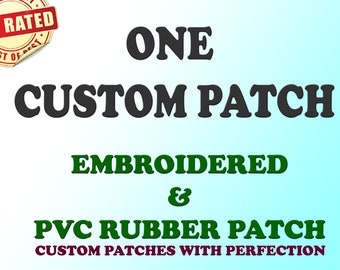 One Custom Patch, PVC Or Embroidered, Custom PVC Patches, Wholesale Custom PVC Patches, Rubber Patches, Hook And loop Patches, Iron on patch