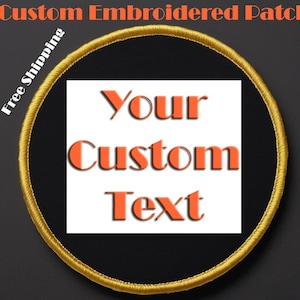 Geborduurde patch, aangepaste patch, geborduurde patch op maat, gratis verzending, snelle doorlooptijd, gepersonaliseerde patches