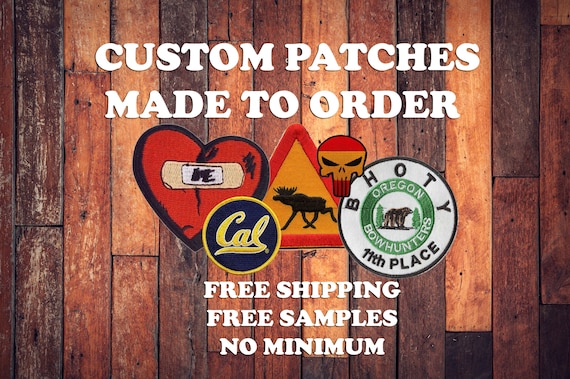 Custom Embroidery Patches, Embroidered Patch, Made to Order, Free Shipping,  Fast Turnaround Time, Iron on Patch 