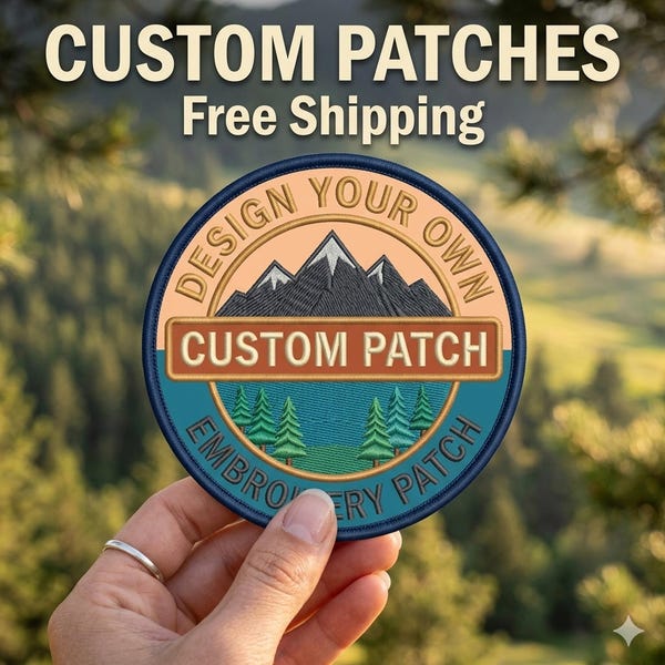 Custom Embroidered Patches, Iron-On, Sew-On, Hook & Loop Backing Options