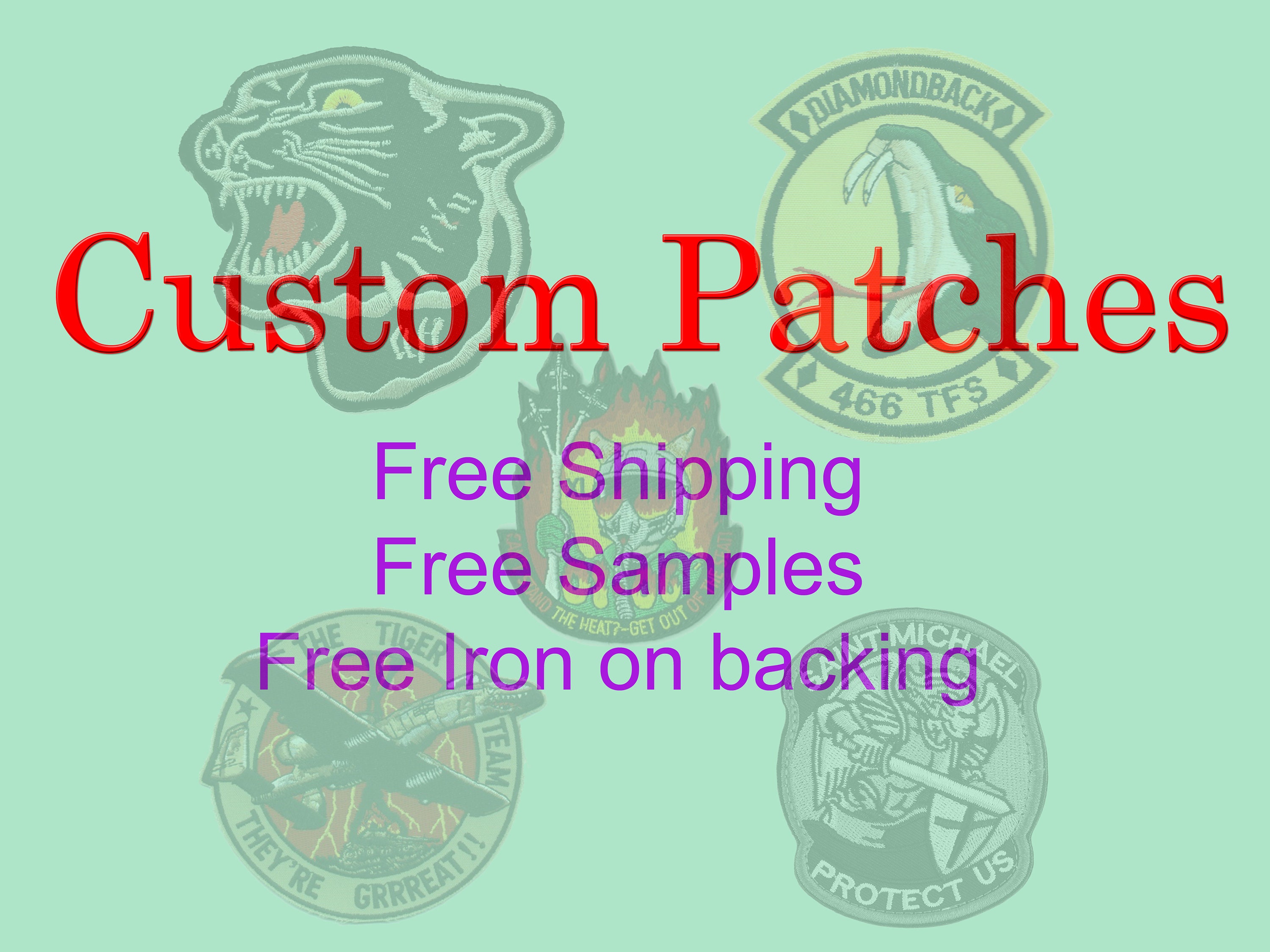 Embroidered Patches, Custom Made Patch, Made to Order, Free Shipping on All  Orders, No Minimum, Iron on Backing Available 
