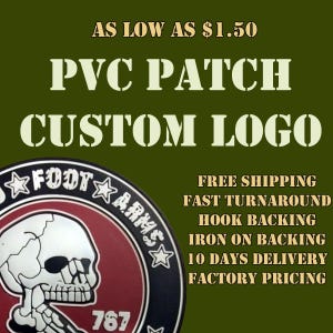 Custom PVC Patches, Hook and Loop Backing