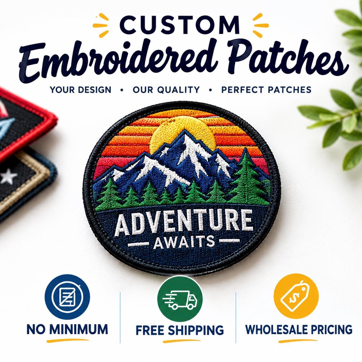 XG Custom Embroidered Patch ワッペン Custom Embroidered Patch - No Minimums - Fast Turnaround Time