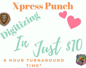 Custom Embroidery Digitizing, Embroidery Digitize ,Same Day Delivery, Free Edits , Logo Digitizing