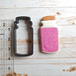 Small bottle jar cookie cutter | custom sugar cookies