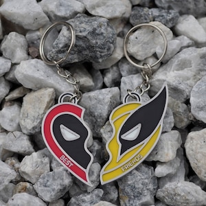 Deadpool x Wolverine Best Friend Keychain/Necklace ~ 3D Printed Plastic