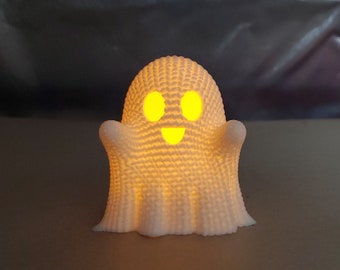 Fantasma de crotchet iluminado impreso en 3D ~ Halloween ~ Fantasma lindo