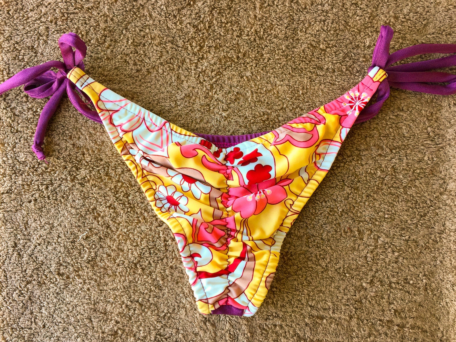 String Bikini Handmade Bikini Triangle Top One of a Kind - Etsy