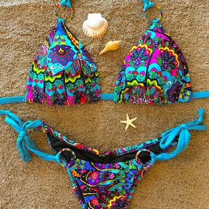String Bikini, Handmade Bikini, Cheeky Bikini, one of a kind Swimwear