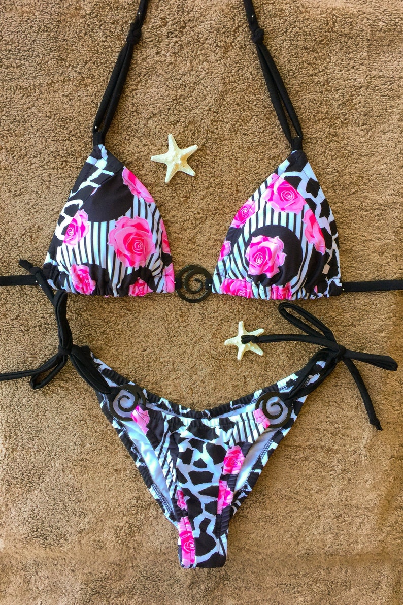 Handmade Cheeky String Bikini, C Cup Top, S Bottom - Etsy