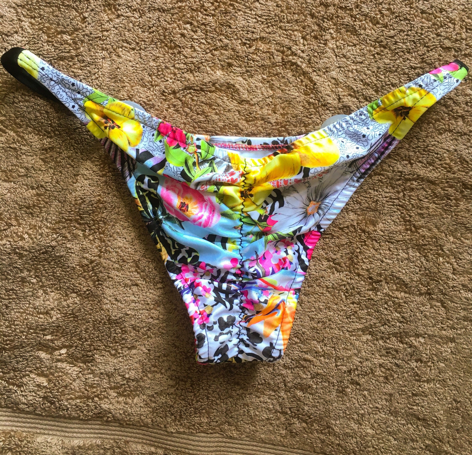 String Bikini Cheeky Bottoms Designer Bikini Colorful One - Etsy