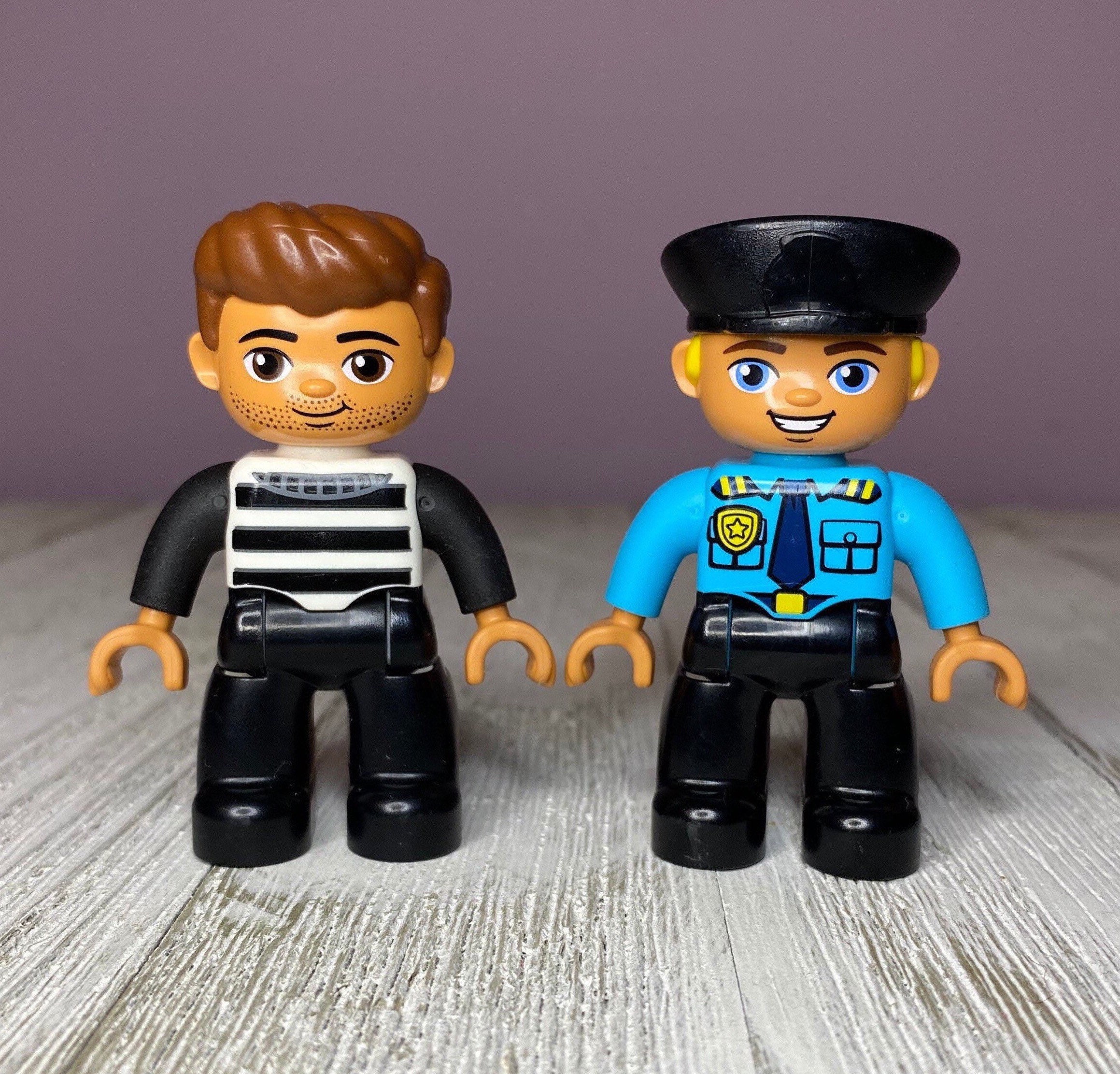 Lego Duplo Police Officer and Criminal Jail 2.5 People Figures